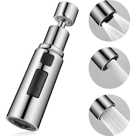 Pulvérisateur de robinet de cuisine, aérateur de robinet rétractable, tête de filtre à buse, aérateur de robinet rotatif à 360° pour cuisine (1/5)