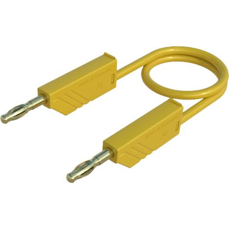 Hirschmann Test & Measurement MLN 100/2,5 GE Cavo di misura Spina a banana 4 mm Spina a banana 4 mm 1.00 m Giallo 1 pz.