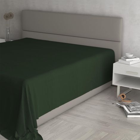 Lenzuolo Sopra MAX COLOR Matrimoniale Maxi 270x300 cm, 100% Cotone Made in Italy – Lenzuola Letto Matrimoniale Maxi in Tinta Unita - VERDE OLIVA (1/4)