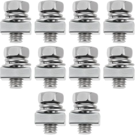 Lot de 20 Vis à Tête Carrée M5x10 Mm pour Fixation de Batterie de Tondeuse à Gazon (1/5)