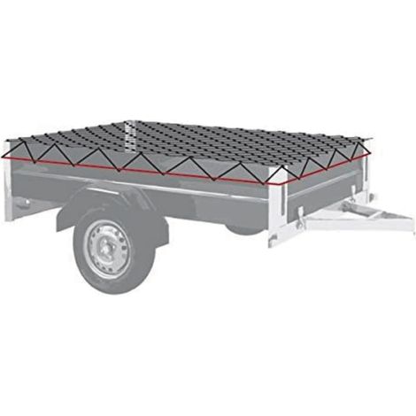 Linxor – Filet de remorque élastique 105 x 150 cm jusqu'à 120 x 160 cm – Résistant aux UV et intempéries – Installation facile avec encoches (1/3)