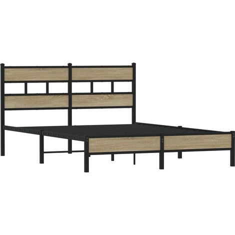 Estructura de cama madera de ingeniería roble Sonoma 160x200 cm vidaXL
