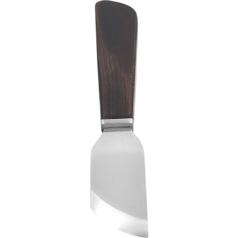 Couteau de précision pour cuir avec lame aiguisée en acier inoxydable et manche en bois verni, outil artisanal pour décharnage du cuir. (1/5)