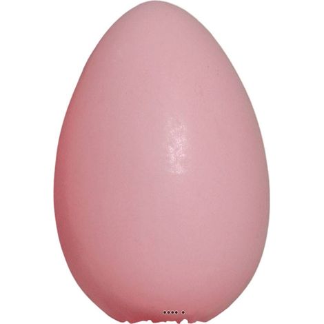 Oeuf rose artificiel en lot de 12 en Plastique soufflé H 170x100 mm (1/3)