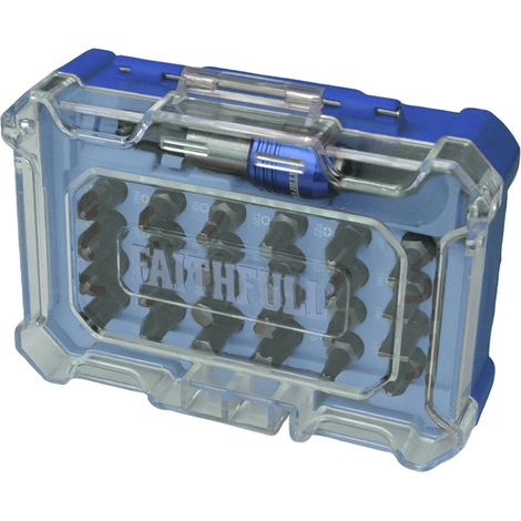 Faithfull 25 Piece Quick-Change Screwdriving Drill Bit Set S2 Steel FAISBSET25Q