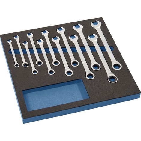 Werkzeugmodul 12-tlg.2/3-Modul Schlüsswelweiten 8-19mm TECWERK