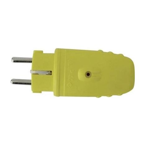 N & L 17174 Spina di sicurezza Gomma 230 V Giallo IP44