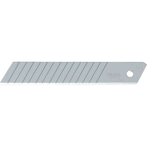 OLFA LBD-10 PACK DE 10 CUCHILLAS TROCEABLES 18 MM DOBLE SEGMENTO PLATEADAS CONTENIDO 10 uds