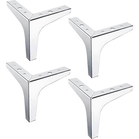 Pieds de meubles triangulaires en métal, 4 pièces interchangeables, adaptés au bricolage et à la fabrication de meubles. (1/4)