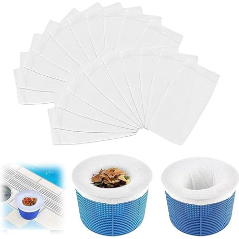Skimmer Pool Socks, Pool Skimmer Socks, Reusable Skimmer Socks, Pool Skimmer Filter, for Pollen, Leaves, Hair (1/5)