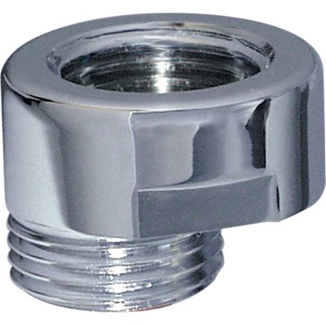 Sanitaire-Distribution – Raccord de robinetterie mâle-femelle excentré 5 mm – Filetage mâle 20x27 – Filetage femelle 20x27 – Laiton chromé brillant (1/2)