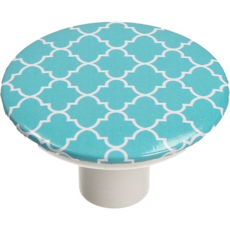 Pomello GX01, bianco, turchese trifoglio marocchino (1/3)