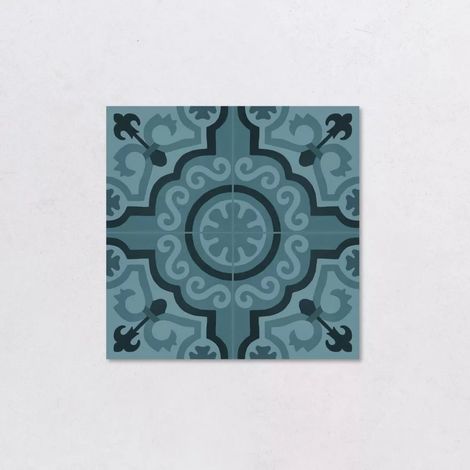 Carrelage Imitation Carreaux de Ciment D SEGNI BLEND Tappeto 2 20x20cm