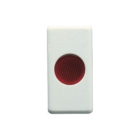 Spia Di Segnalazione Singola 12/24/250V Rosso 1 Modulo System White