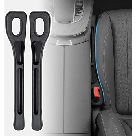 Paquete de 2 cojines universales para asientos de coche, compatibles con la mayoría de los modelos (negro) (1/5)