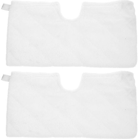 Lingettes pour balai vapeur AURA, lavables, en microfibre, lot de 2, pour l'entretien des sols à domicile. (1/5)