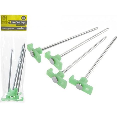 Glow in the Dark Ground Rock Pegs for Tent Caravan Awning Camping Travel 18cm 7 (1/2)