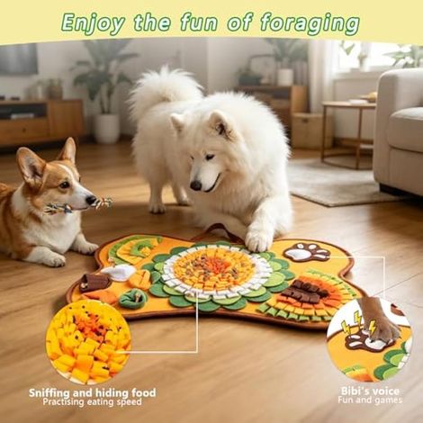 Tapis de Fouille Chien, Tapis de Lechage Chien Lavable 64x43cm (1/3)