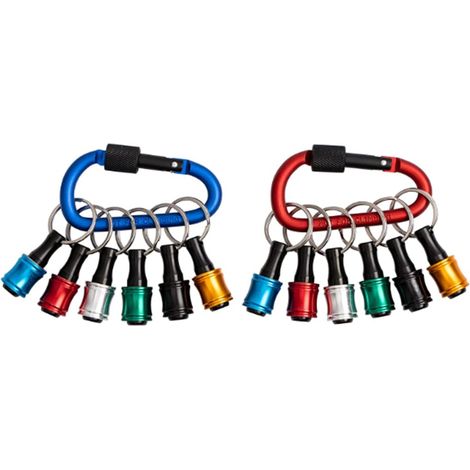 Porte-embout porte-clés Easy Release et Quick Change Porte-embouts de tournevis 2 jeux de 6 porte-embouts 1/4 (1/5)