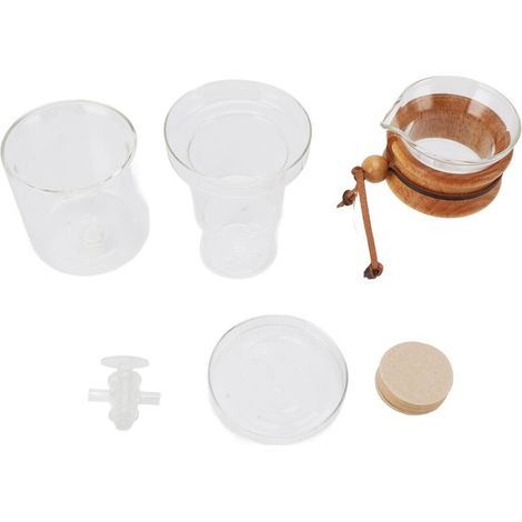 Eiskaffeemaschine aus Klarglas, Set mit einstellbarem Wasserdurchfluss, für die Teestube zu Hause, 400 ml - Crezuo