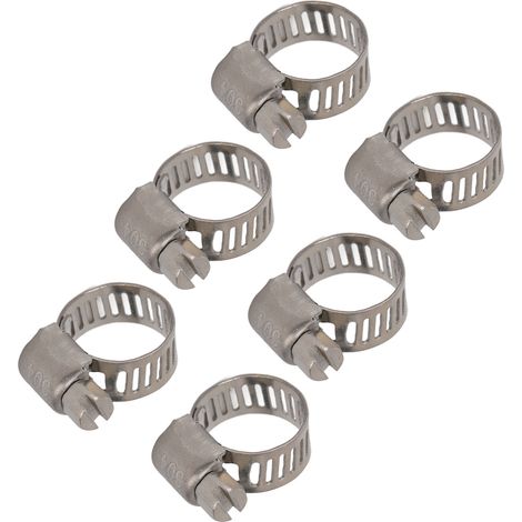 50-teiliges Set aus Schlauchschellen aus Edelstahl 304, Flansche nach amerikanischer Art für 6-12 mm Kfz- und Schiffsschläuche, Hochleistungsbefestigungselemente (1/5)