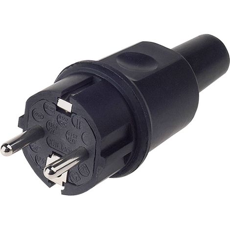 Bachmann 913.169 Spina di sicurezza Gomma piena 250 V Nero IP44, IP20 (1/5)