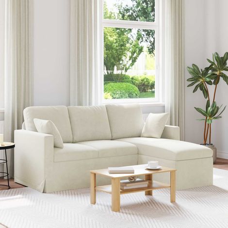 Sofa Creme 178 x 134 x 80 cm Samt (1/5)