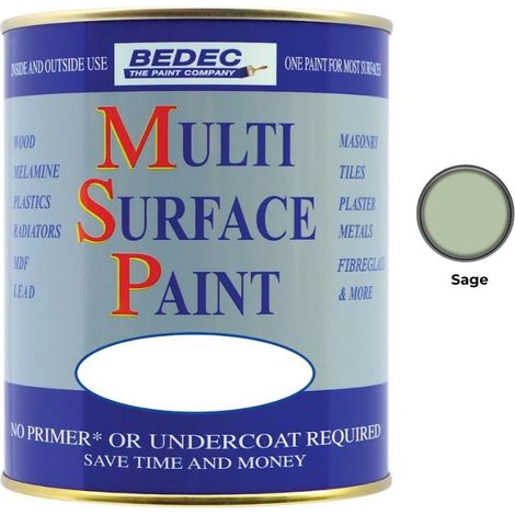 Bedec Multi Surface Paint - Satin - Sage - 750ml