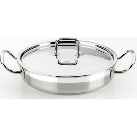Cacerola Baja 30Cm Con Tapa Induccion Inox Bra (1/2)