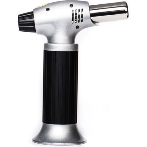 Chalumeau rechargeable en métal pour usage domestique et cuisine, flammes réglables, allume-feu avec verrouillage de sécurité pour la cuisson, le barbecue, la pâtisserie, le soudage et la soudure. (1/5)