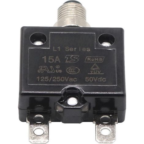 (15 A) Disjoncteur 15 A Interrupteur Thermique Rinitialisation En Option, 125-250 V Ac 50 V Dc Protection Contre Les Surcharges De Courant Disjon (1/5)