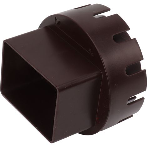 Adaptador de bajante de plástico, adaptador de repuesto, convertidor de bajante con tornillo, marrón, 3 x 4 pulgadas