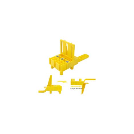 Localizzatore di fori per giunzione di tavole di legno, localizzatore di fori dritti, giallo, set da 8 pezzi - Crezuo