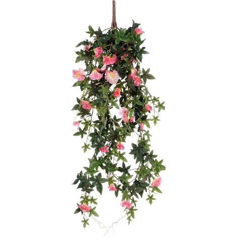 Mica Decorations Plante suspendue artificielle Rose H15xl20xL80cm (1/5)