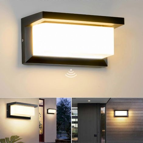 LED wall light 18W warm white 3000K rectangular outdoor wall light (1/5)