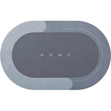 Superabsorbierende, schnelltrocknende, rutschfeste Kieselgur-Badematte im nordischen Stil für Badezimmerböden-40 X60CM Oval