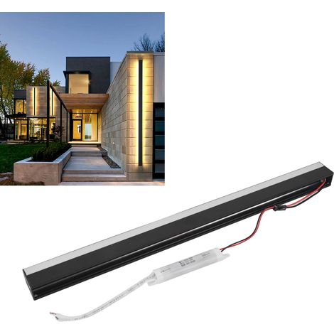 Luminaire mural LED étanche IP43 pour jardin, éclairage de cour et allée, 60 cm (23,6 pouces), 85‑265V