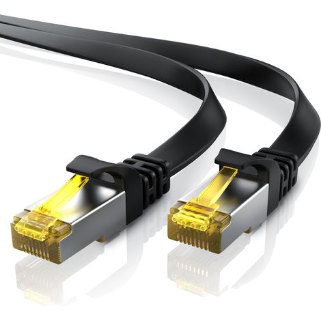Primewire LAN-Kabel CAT.7, RJ-45 (Ethernet), CAT 7 Flachband U/FTP Gigabit Netzwerkkabel 10 Gbit/s Patchkabel - 3m (1/5)