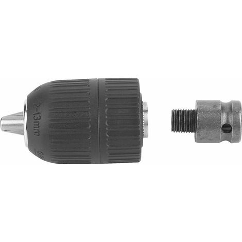 2-13mm Mandrin de Perceuse sans Clé en Plastique 1/2"-20UNF avec Adaptateur de Mandrin de 1/2" pour la Conversion de clé à Chocs (1/5)