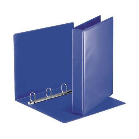 Präsentationsringbuch 51mm DIN A4 4 Ringe D-Mechanik Graupappe blau (1/4)
