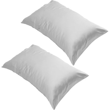 housses polyester OUNONA Lot de 2 coussin en argent lavables et avec un design simple pour la (1/5)