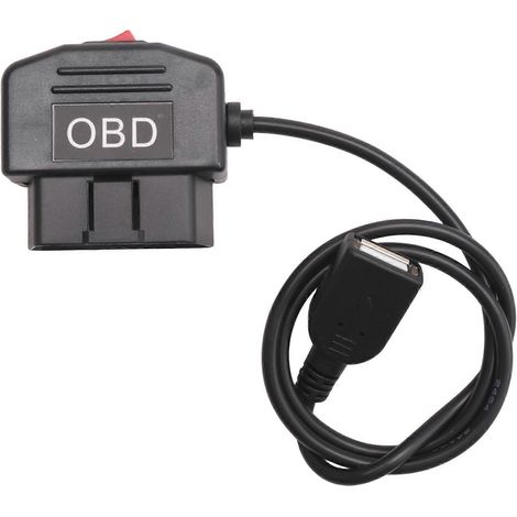 Kit de câblage OBD avec câble de charge USB 5V 3A pour voiture, 24 heures, avec interrupteur, longueur de câble de 0,5 m, compatible avec les caméras embarquées/enregistreurs vidéo numériques de voitu (1/5)