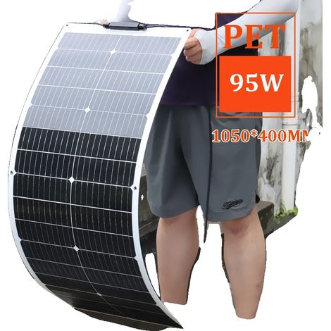 Pannello solare, materiale monocristallino, design resistente, PET flessibile 95 W (1/2)