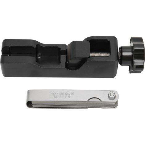 Spark plug gapping tool with universal thickness gauge for NGK 5671A plugs 10 mm 12 mm 14 mm 16 mm black (1/5)