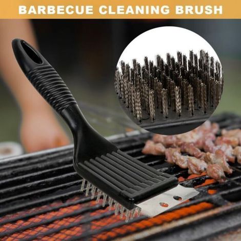 Brosse Métallique - Acier Inoxydable - Pour Barbecue À Gaz Charbon Fumoir - 2 Pièces (1/5)