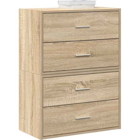 vidaXL Armadi con 2 Cassetti 2 pz Rovere Sonoma 60x31x40 cm Truciolato