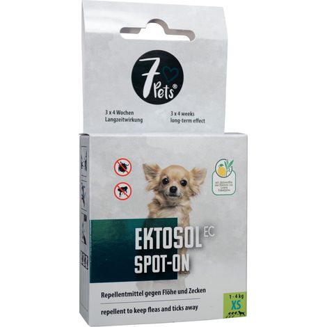 7Pets Ektosol EC Spot-On für Hunde, XS - 3x 0,7 ml (1/2)