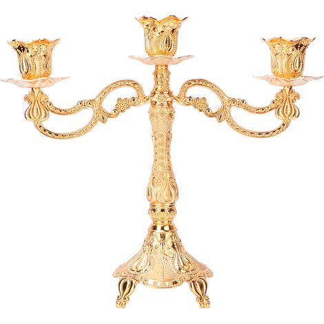 Chandelier classique en métal de style européen pour la décoration de dîners de mariage (1/5)