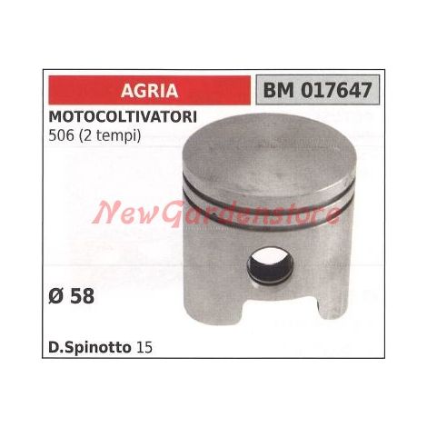 Kolben für 506 2-Takt Motokultivator Ø  58mm AGRIA 017647