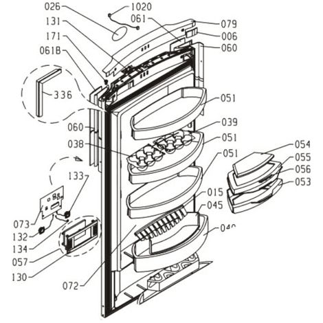 CARTE ECRAN TACTIL REP 073 POUR REFRIGERATEUR GORENJE - 171163
